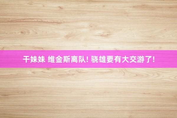 干妹妹 维金斯离队! 骁雄要有大交游了!
