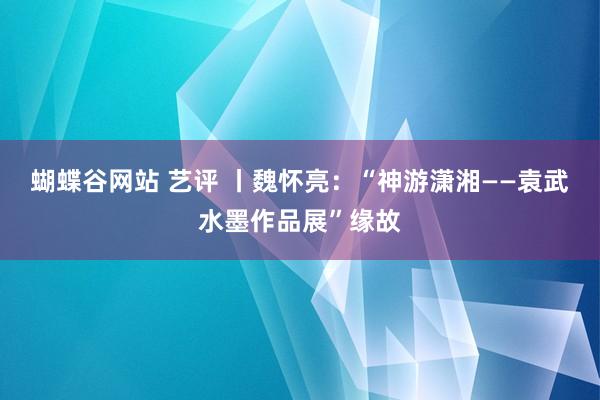 蝴蝶谷网站 艺评 丨魏怀亮:“神游潇湘——袁武水墨作品展”缘故