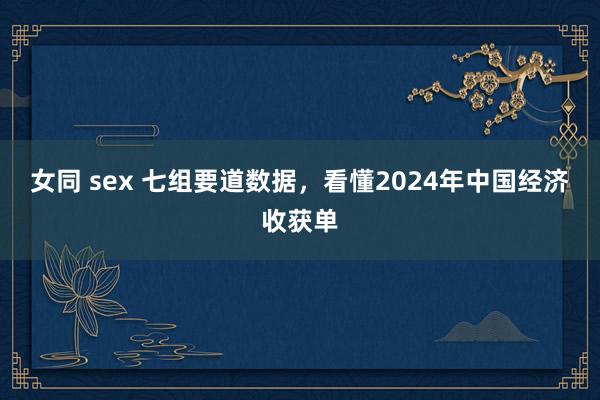 女同 sex 七组要道数据，看懂2024年中国经济收获单