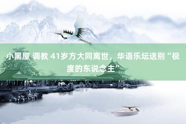 小黑屋 调教 41岁方大同离世，华语乐坛送别“极度的东说念主”