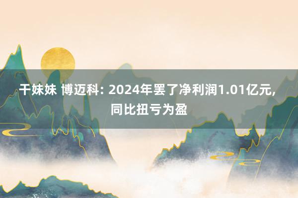 干妹妹 博迈科: 2024年罢了净利润1.01亿元， 同比扭亏为盈