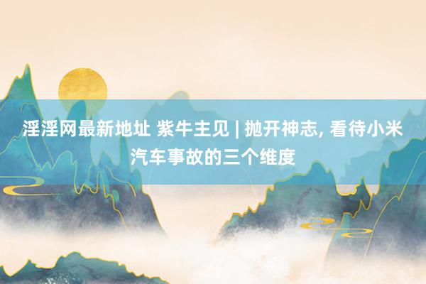 淫淫网最新地址 紫牛主见 | 抛开神志， 看待小米汽车事故的三个维度