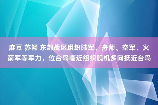 麻豆 苏畅 东部战区组织陆军、舟师、空军、火箭军等军力，位台岛临近组织舰机多向抵近台岛