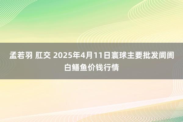 孟若羽 肛交 2025年4月11日寰球主要批发阛阓白鳝鱼价钱行情