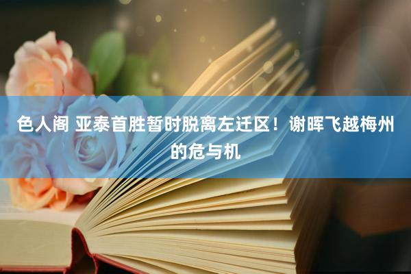 色人阁 亚泰首胜暂时脱离左迁区！谢晖飞越梅州的危与机
