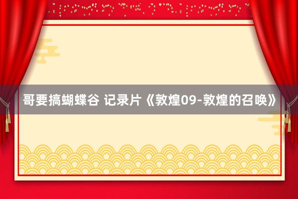 哥要搞蝴蝶谷 记录片《敦煌09-敦煌的召唤》