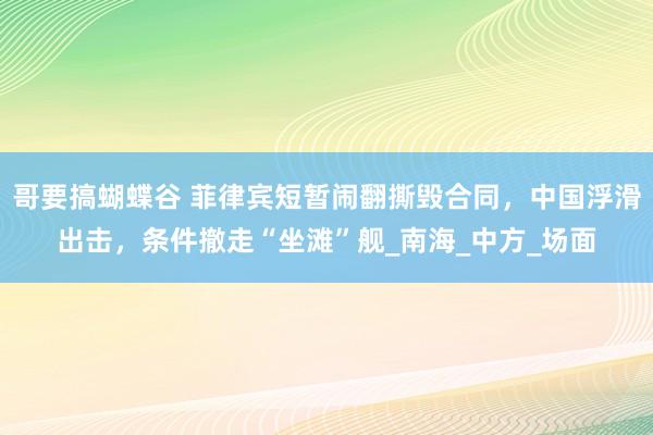 哥要搞蝴蝶谷 菲律宾短暂闹翻撕毁合同，中国浮滑出击，条件撤走“坐滩”舰_南海_中方_场面