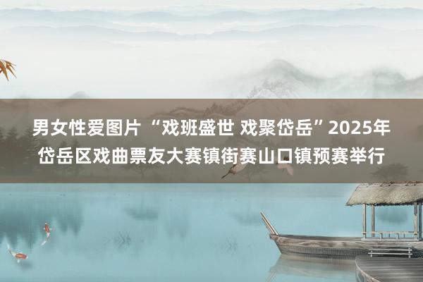 男女性爱图片 “戏班盛世 戏聚岱岳”2025年岱岳区戏曲票友大赛镇街赛山口镇预赛举行